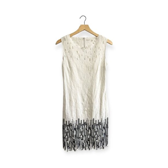 Elie Tahari Ivana Sleeveless Sheath Dress, Size 2, White/Black - Picture 2 of 16